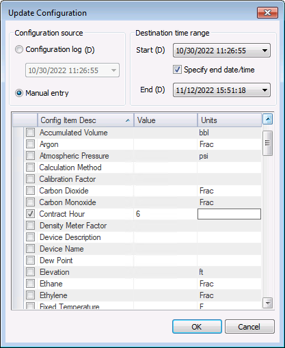 Update Configuration Update Configuration